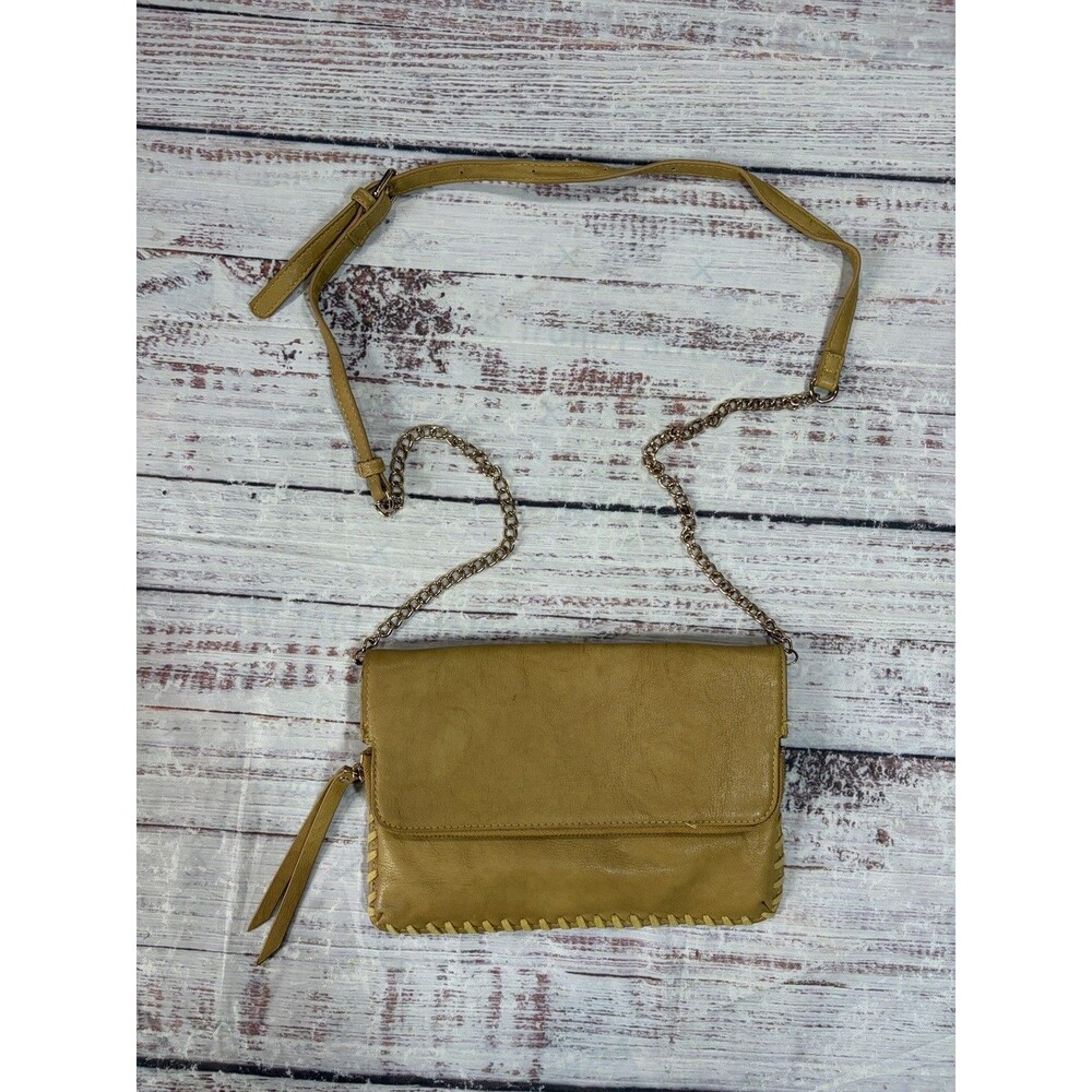 Urban Expressions Mustard Maisie Messenger Bag Gold Tone Hardware And Chains